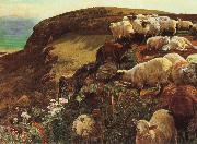 William Holman Hunt Being English coasts Germany oil painting artist
